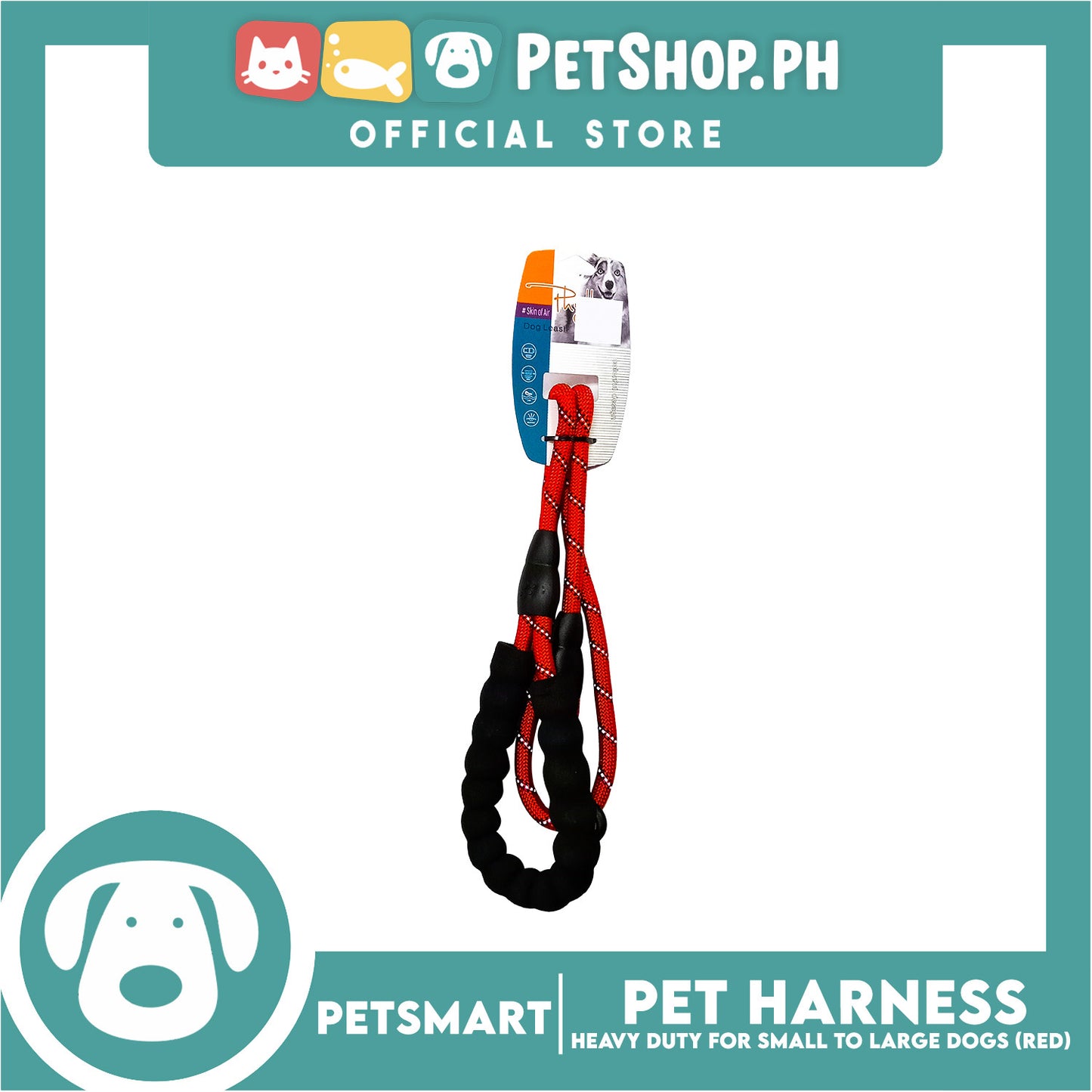 Pet Leash Heavy Duty for Small to Large Dogs (Red) 120cm