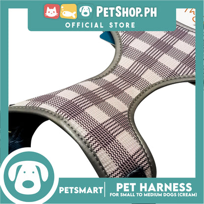 Pet Harness Premium Pattern Design (Cream) for Dogs Medium Size