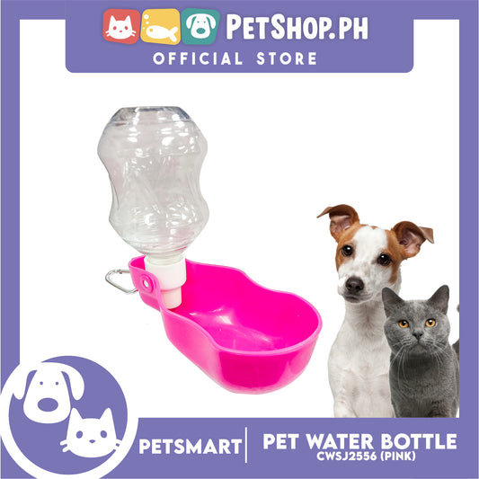 Pet Portable Drinking Cup Bottle Water Dispenser for Dogs Foldable CWSJ2556 (Pink)