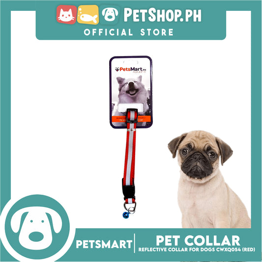 Pet Collar Reflective For Dogs (Red) with Bell CWXQ054
