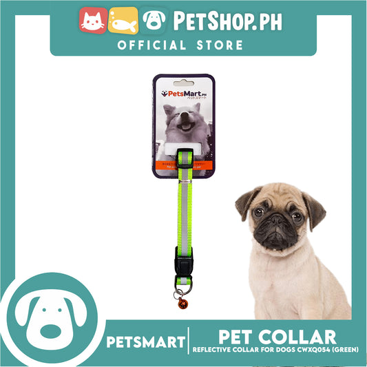 Pet Collar Reflective For Dogs (Green)with Bell  CWXQ054