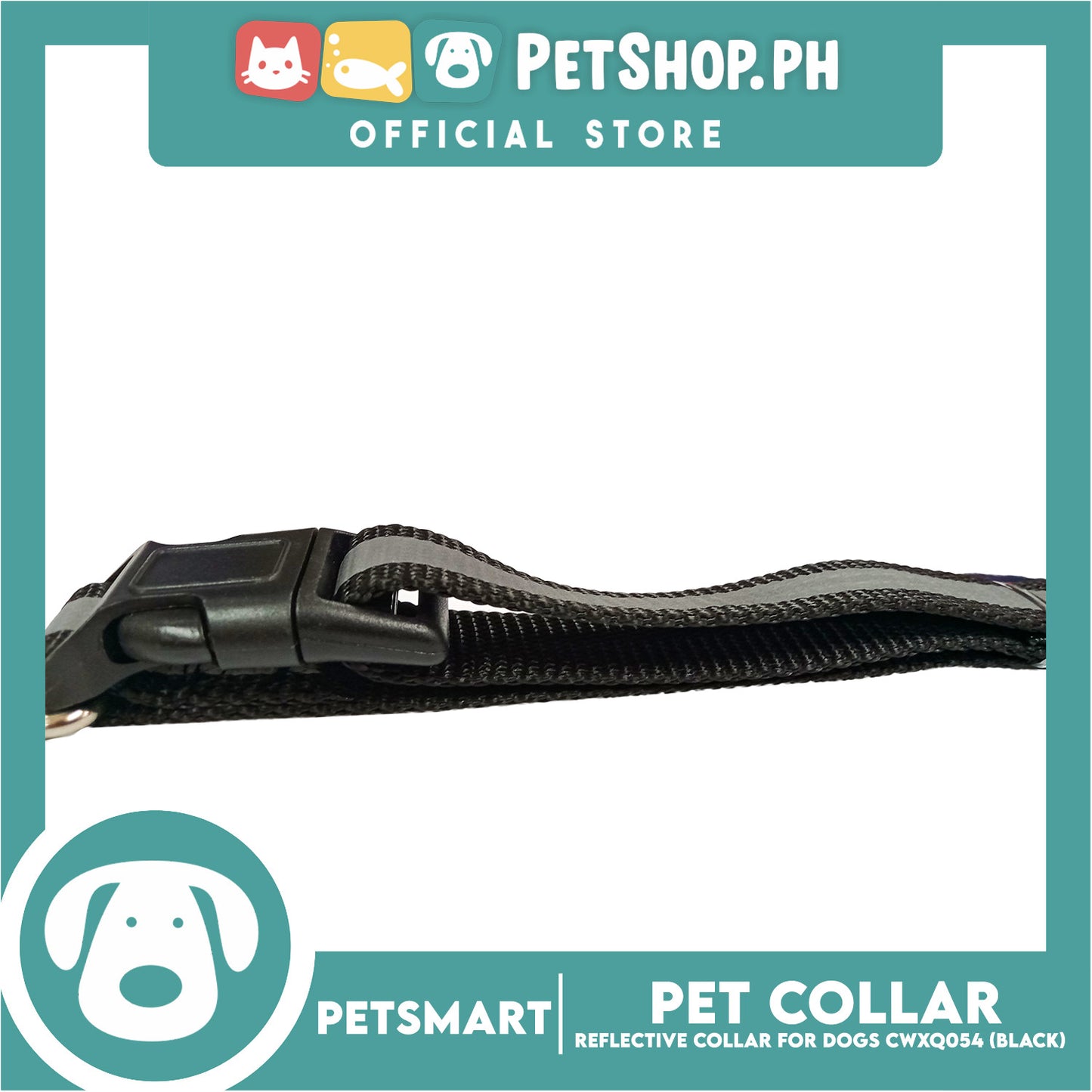 Pet Collar Reflective For Dogs (Black) with Bell CWXQ054