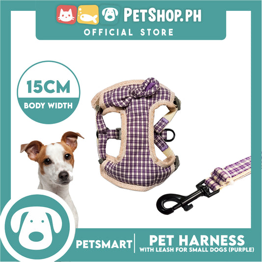 Pet Harness with Leash for Small Dogs (Purple) QYS2202