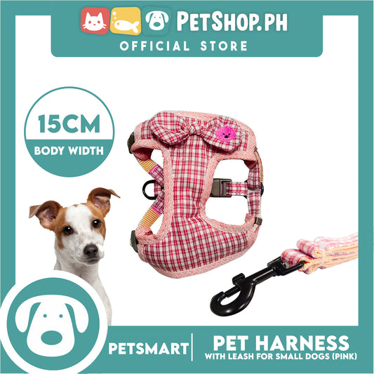 Pet Harness with Leash for Small Dogs (Pink) QYS2202