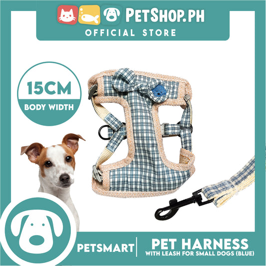 Pet Harness with Leash for Small Dogs (Blue) QYS2202