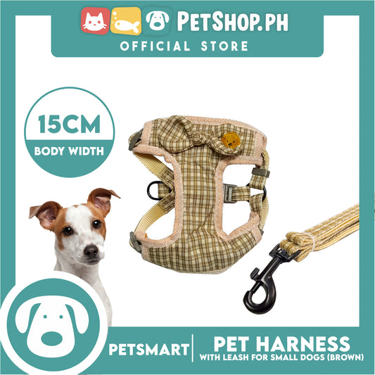Pet Harness with Leash for Small Dogs (Brown) QYS2202