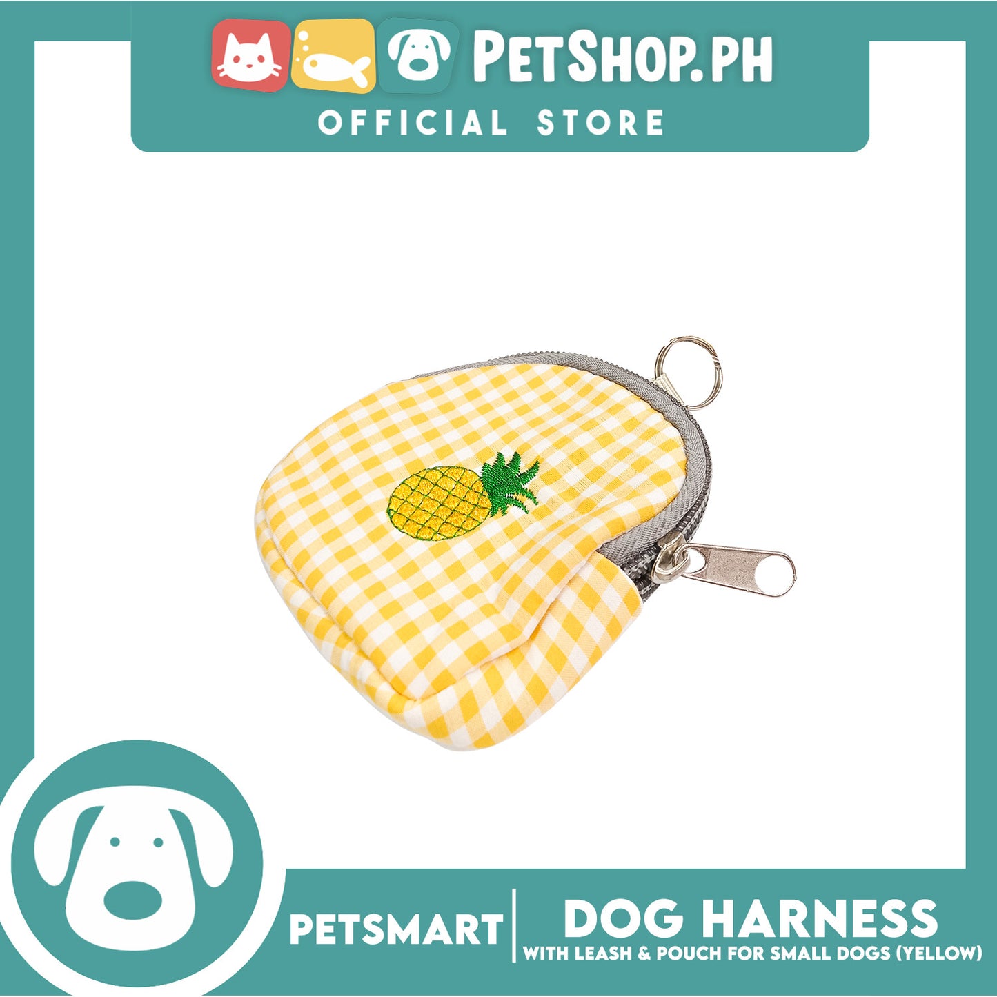 Pet Harness with Pouch and Leash for Small Dogs (Yellow) QYS866
