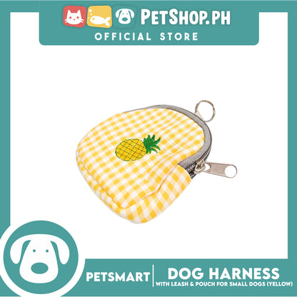 Pet Harness with Pouch and Leash for Small Dogs (Yellow) QYS866
