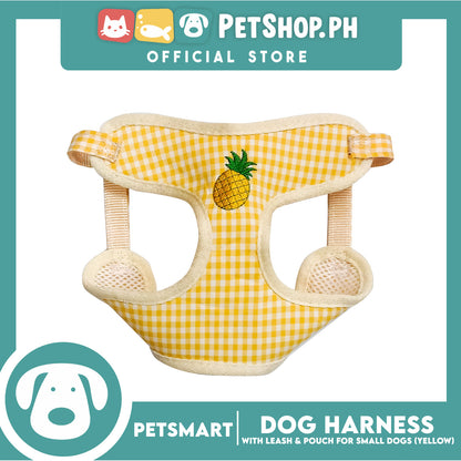 Pet Harness with Pouch and Leash for Small Dogs (Yellow) QYS866