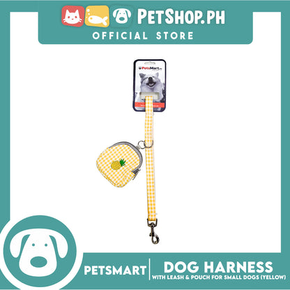 Pet Harness with Pouch and Leash for Small Dogs (Yellow) QYS866