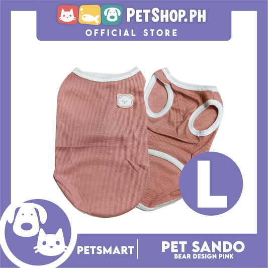 Pet Sando Pink Bear Print Design Large Size (CWYF1731) for cats and dogs