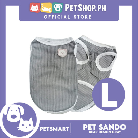 Pet Sando Gray Bear Print Design Large Size (CWYF1731) for cats and dogs