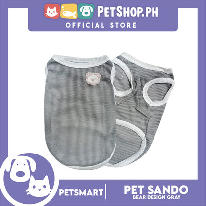 Pet Sando Gray Bear Print Design Large Size (CWYF1731) for cats and dogs
