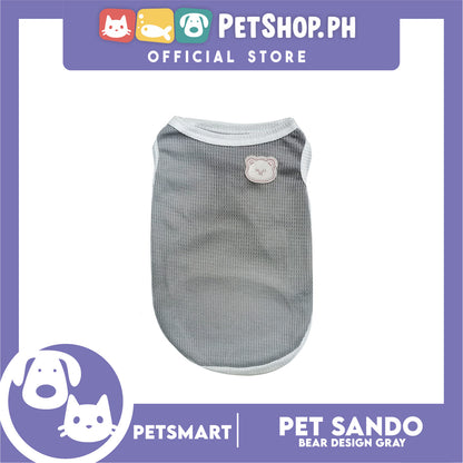 Pet Sando Gray Bear Print Design Large Size (CWYF1731) for cats and dogs