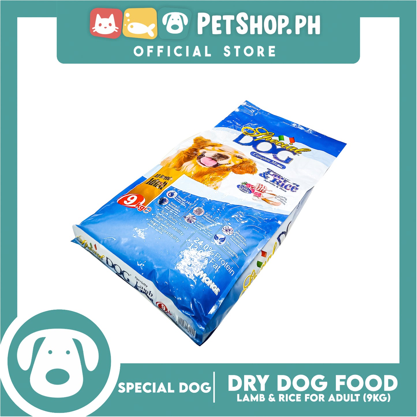 Special Dog Lamb and Rice with Fresh Meat for All Breeds Adult 9kg