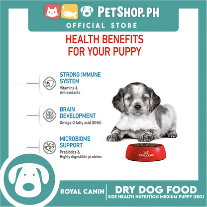 Royal Canin Medium Puppy (1kg) Dry Dog Food - Size Health Nutrition