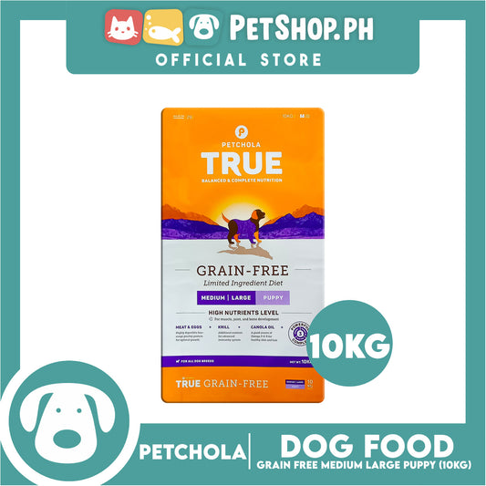 Petchola True Grain Free Medium to Large Breeds (Puppy) Dog Food 10kg