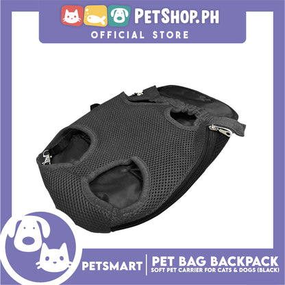 Pet Bag Backpack, Soft Pet Carrier for Cats and Dogs, Black Color (Medium)