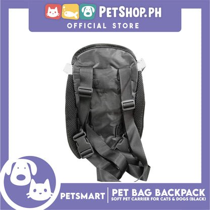 Pet Bag Backpack, Soft Pet Carrier for Cats and Dogs, Black Color (Medium)