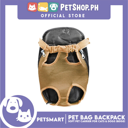 Pet Bag Backpack, Soft Pet Carrier for Cats and Dogs, Beige Color (Medium)