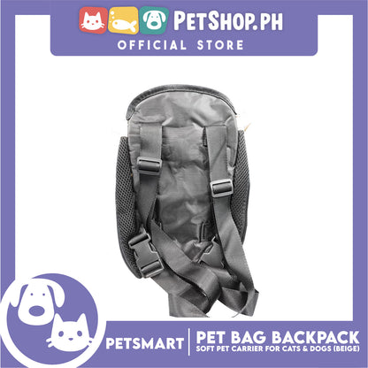 Pet Bag Backpack, Soft Pet Carrier for Cats and Dogs, Beige Color (Medium)