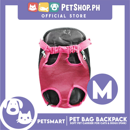 Pet Bag Backpack, Soft Pet Carrier for Cats and Dogs, Pink Color (Medium)