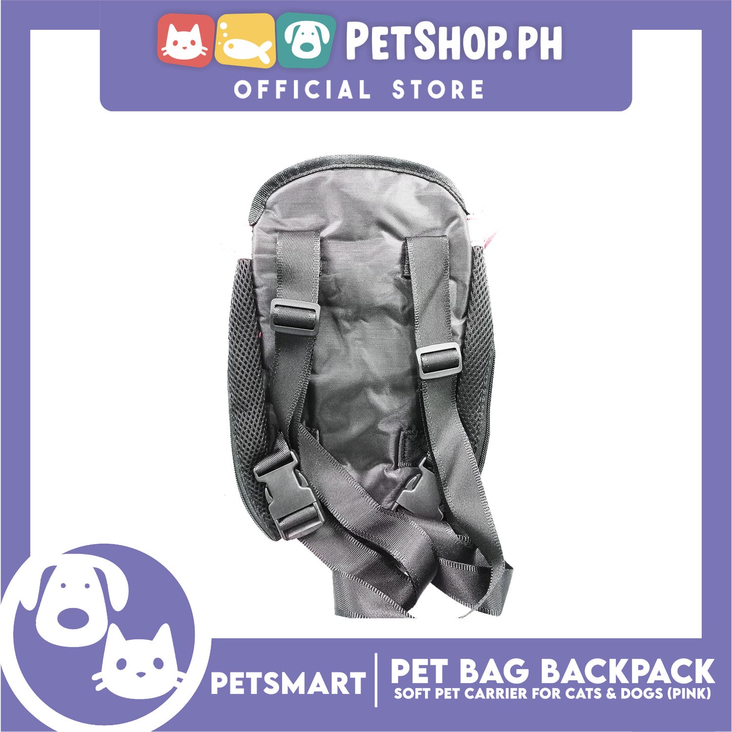 Pet Bag Backpack, Soft Pet Carrier for Cats and Dogs, Pink Color (Medium)
