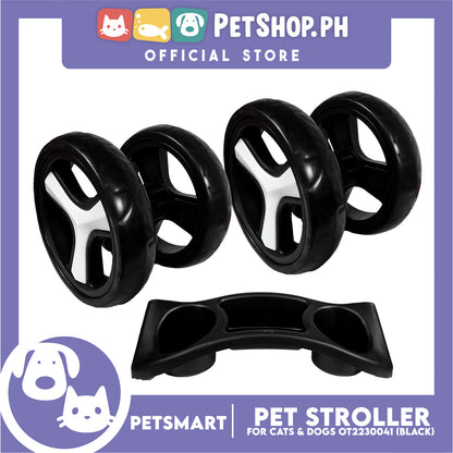Pet Stroller 4 Wheels for Cats and Dogs, Black Color (OT2230042) 36cm x 82cm x 105cm