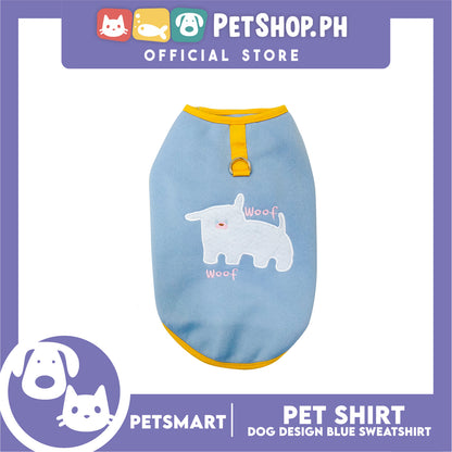 Pet Shirt Blue Sweat Shirt Dog Design (Medium) for Cats and Dogs