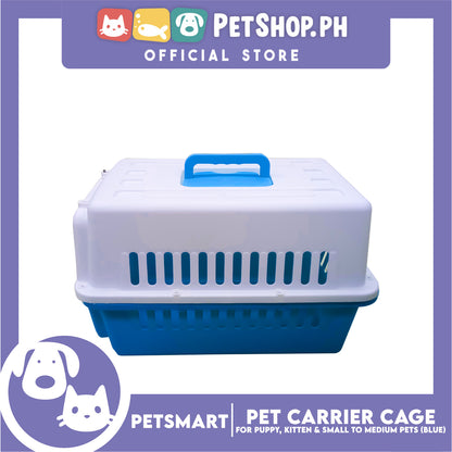 Pet Travel Carrier / Cage (Blue) for Small to Medium Pets