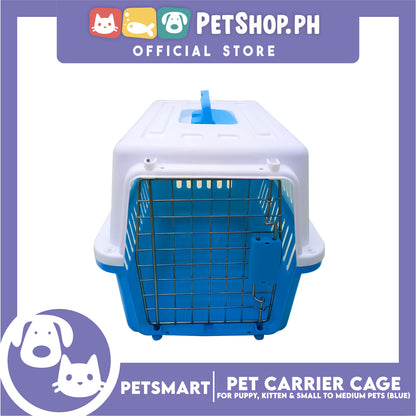 Pet Travel Carrier / Cage (Blue) for Small to Medium Pets