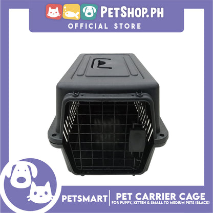 Pet Travel Carrier / Cage (Black) for Small to Medium Pets