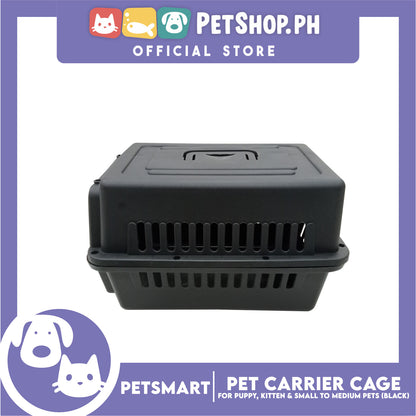 Pet Travel Carrier / Cage (Black) for Small to Medium Pets