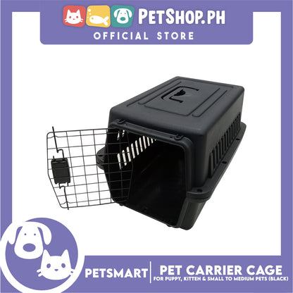 Pet Travel Carrier / Cage (Black) for Small to Medium Pets