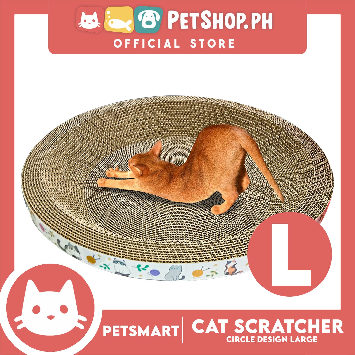 Pet Cat Scratching Bowl-Shaped Corrugated Paper with Free Catnip (Large)