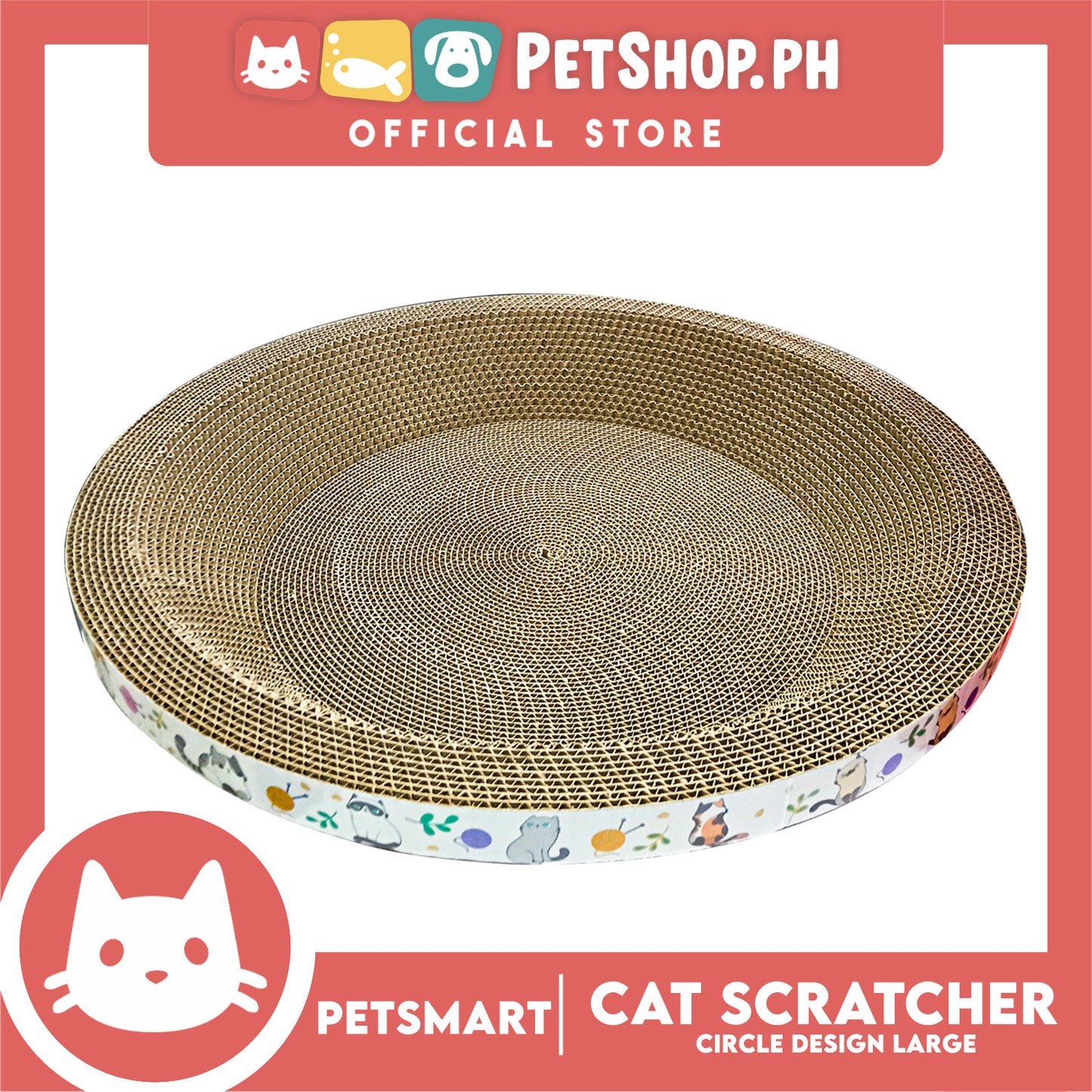 Pet Cat Scratching Bowl-Shaped Corrugated Paper with Free Catnip (Large)