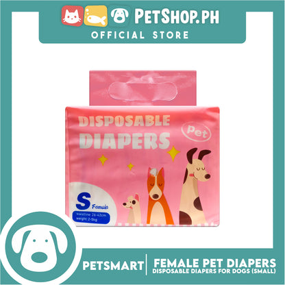 Disposable Pet Diapers for Female Dogs 2-5kg (Small)
