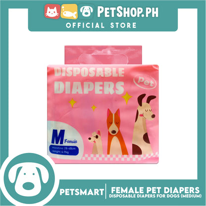 Disposable Pet Diapers for Female Dogs 4-9kg (Medium)