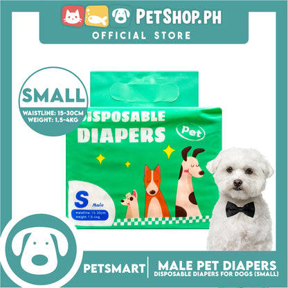 Disposable Pet Diapers for Male Dogs 1.5-4kg (Small)