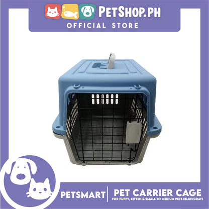 Pet Travel Carrier / Cage (Blue Grey) for Small to Medium Pets