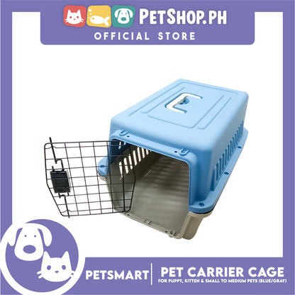 Pet Travel Carrier / Cage (Blue Grey) for Small to Medium Pets