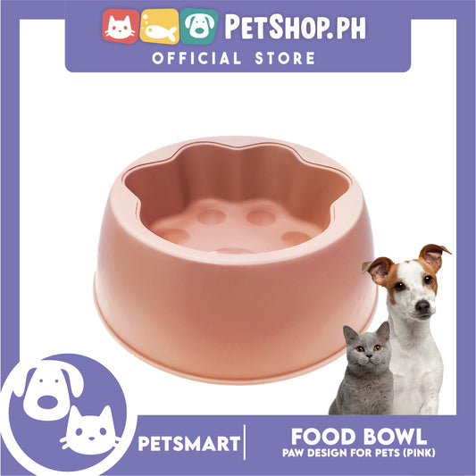 Pet Bowl Paw Design (Pink) for Cats and Dogs