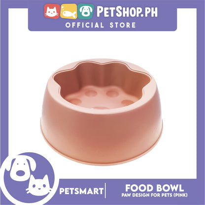 Pet Bowl Paw Design (Pink) for Cats and Dogs