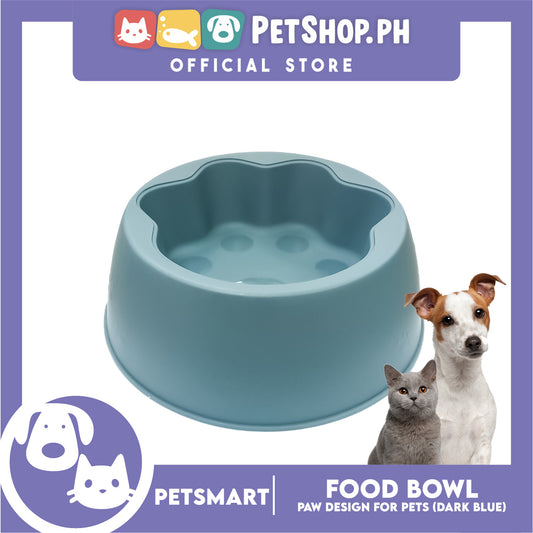 Pet Bowl Paw Design (Dark Blue) for Cats and Dogs