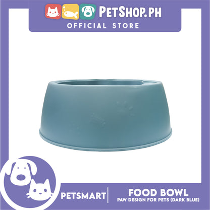 Pet Bowl Paw Design (Dark Blue) for Cats and Dogs