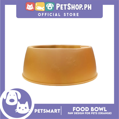 Pet Bowl Paw Design (Orange) for Cats and Dogs