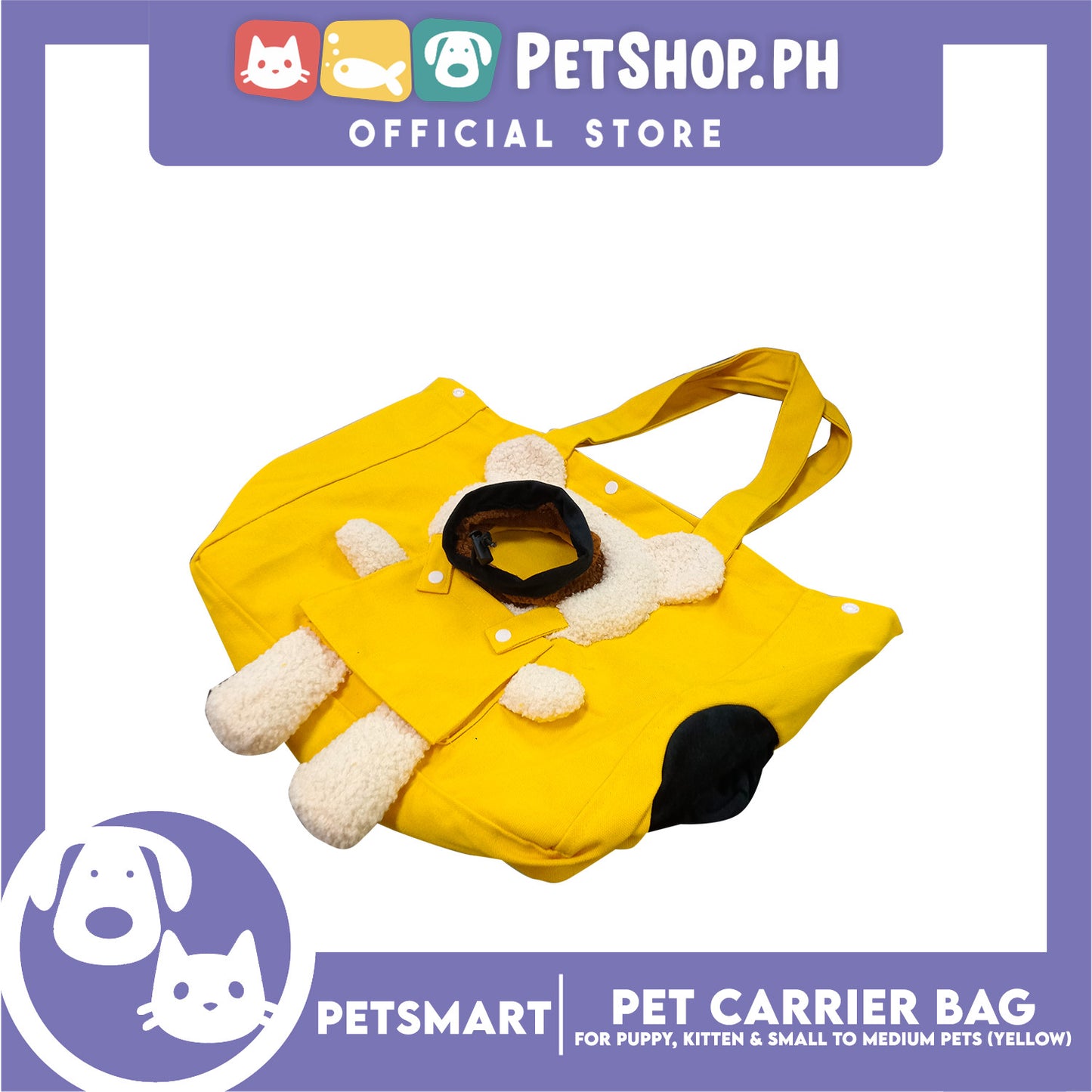 Pet Carrier Tote Bag Small Cat and  Dog Carrier Handbag  (Yellow)