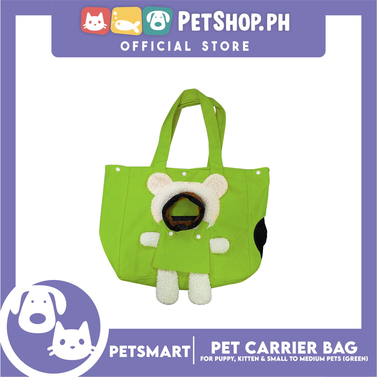 Pet Carrier Tote Bag Small Cat and  Dog Carrier Handbag  (Green)