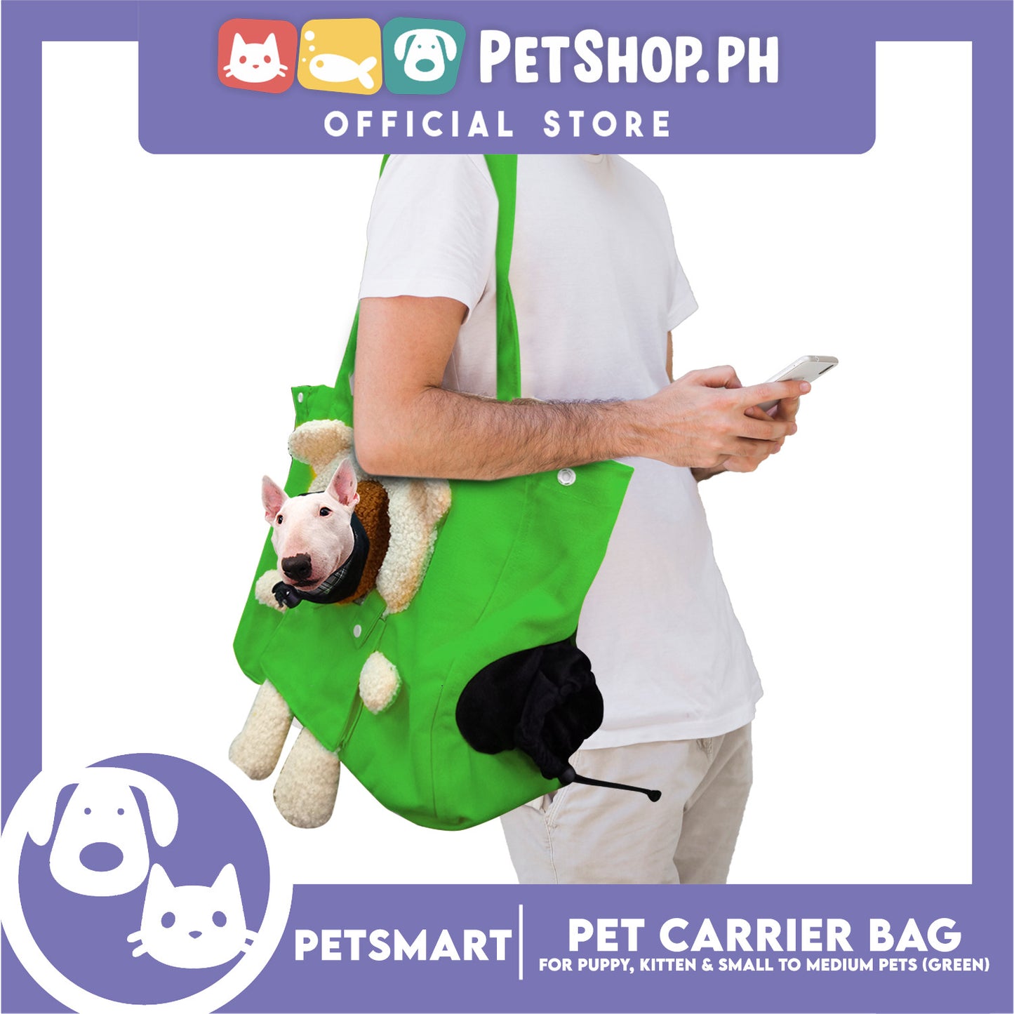 Pet Carrier Tote Bag Small Cat and  Dog Carrier Handbag  (Green)