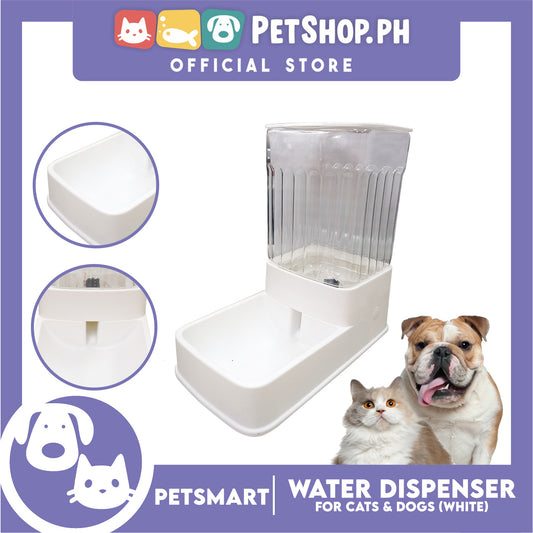 Pet Water Dispenser 3.5 Liters (White) with Anti-Slip Rubber for Cats and Dogs